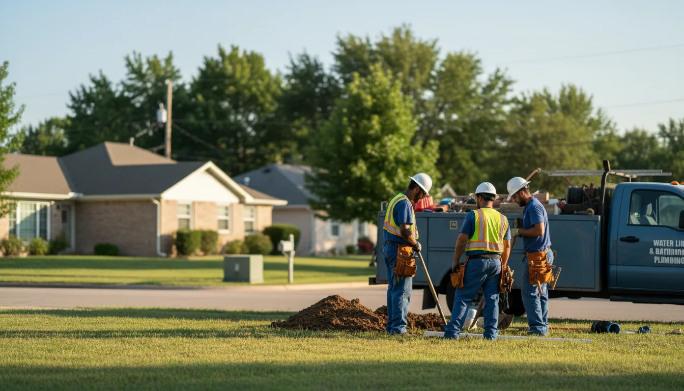 Residential water line and bathroom plumbing service in Mcleansboro, IL